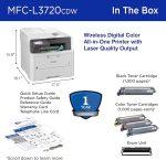 MFC-L3720CDW Wireless Color Laser Printer with Scanner - Image 4