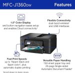 Work Smart 1360 Wireless Color Inkjet Printer with Automatic Duplex Printing - Image 2